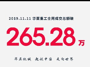 2019双十一再创佳绩 华亚重工迅速崛起