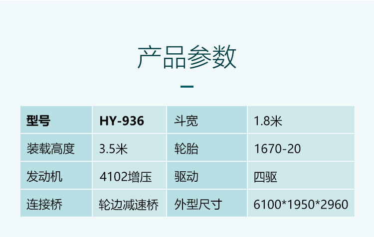936装载机蓝色款铲车|华亚重工铲车