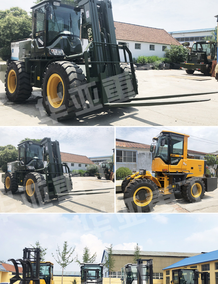 铰接式叉车越野军绿款